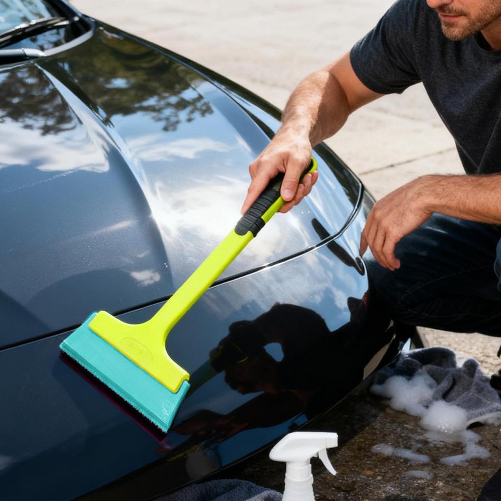 Auto Folienrakel Kratzfest Doppelkante Gadget Langer Griff Fensterfolienrakel Für Zuhause Garage Fahrzeug Innen Außen