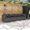 Day and Night - Day and Night 4-piece Garden Sofa Set and Gray Synthetic Rattan Cushions