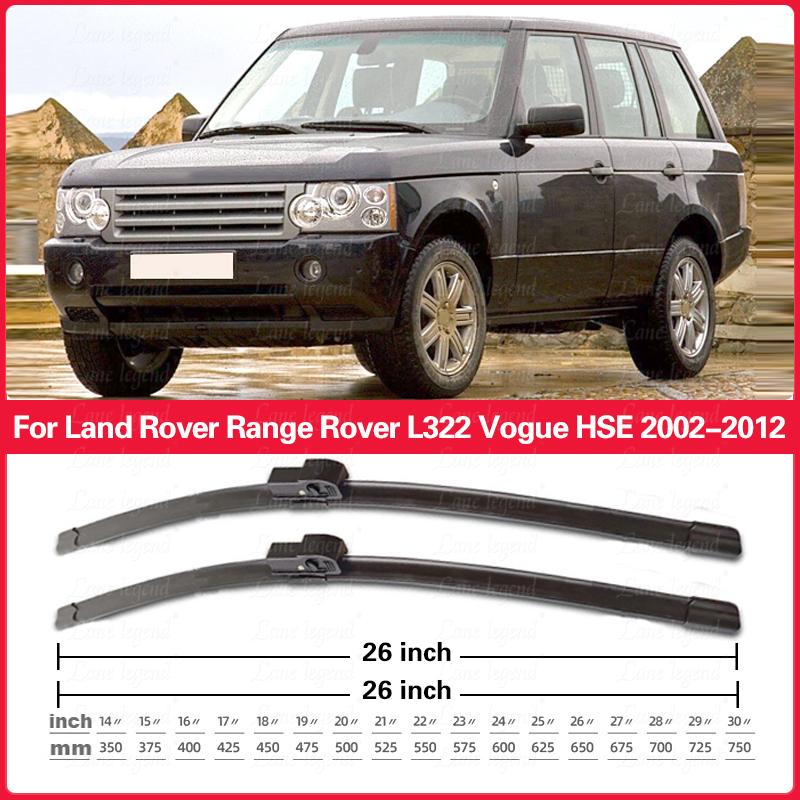 2Pcs Front Windshield Windscreen Window Wiper Blades For Land Rover Range Rover L322 Vogue HSE 2002-2012 2011 2010 2009 26"+26"
