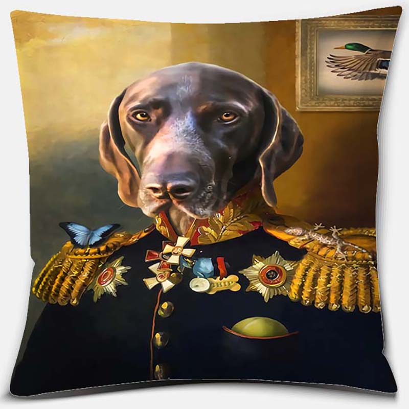 

Наволочка с портретом собаки, квадратная наволочка, украшение для дома и офиса, наволочка 50X50CM