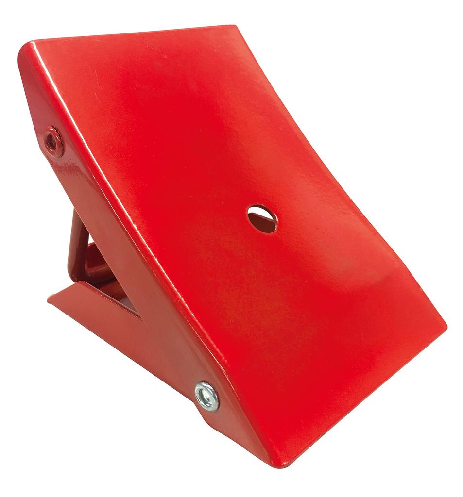 Emerson EM-353 Folding Tire Stopper, 1 Pack, Red, Steel, Compatible with Light Cars, Regular Cars, RVs, 1 Box