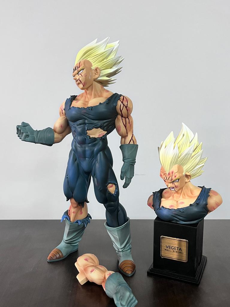In stock: Vf Statue, Z Vegeta Figure, Replaceable Head Sculpture, Majin Vegeta Articulated Figure, 28cm/11.02 inches