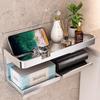 MDNG No-Drill Bathroom Storage Shelf with Tissue Holder