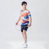 Anmurye Short Sleeve Table Tennis with Geometric Perfect for Badminton and Sports and Perfect for Practice and Summer Outfits Blue Size Men's T-Shirt