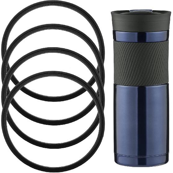 4PCS Replacement Rubber Lid Seals for 16oz & 20oz Contigo Snapseal Byron Travel Mug O Shaped Resealable Lid Gasket Replacement Soft Part Compatible