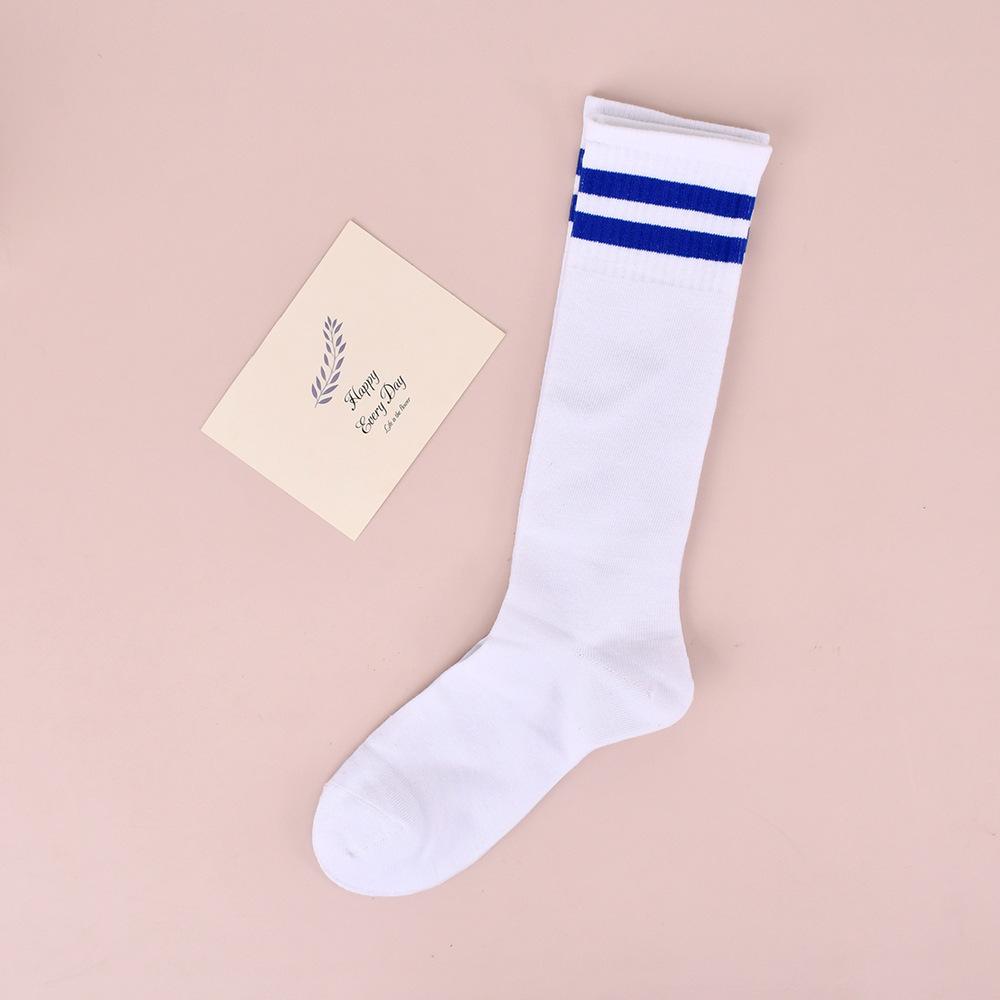 Children'S Stockings Girls' Summer Thin Boys' Football Socks Solid Color Cotton Socks High Tube White Socks Student Long Socks Tide