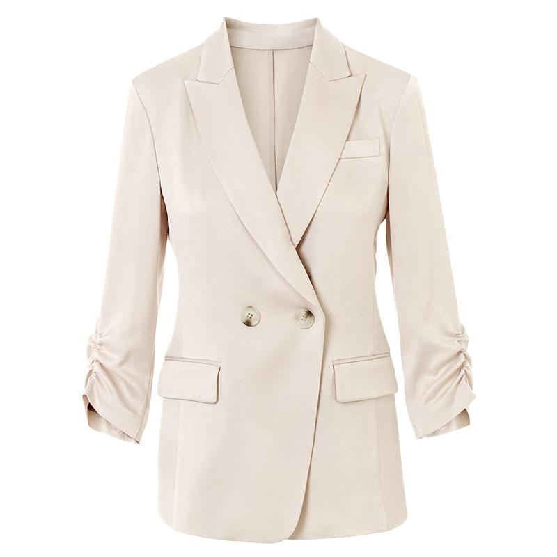 Langzi Basic Wardrobe Acetate Blazer