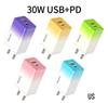 65W Gallium Nitride Gradient Charger with Multi-port 1USB + 2PD, 5V2A with Colorful Light