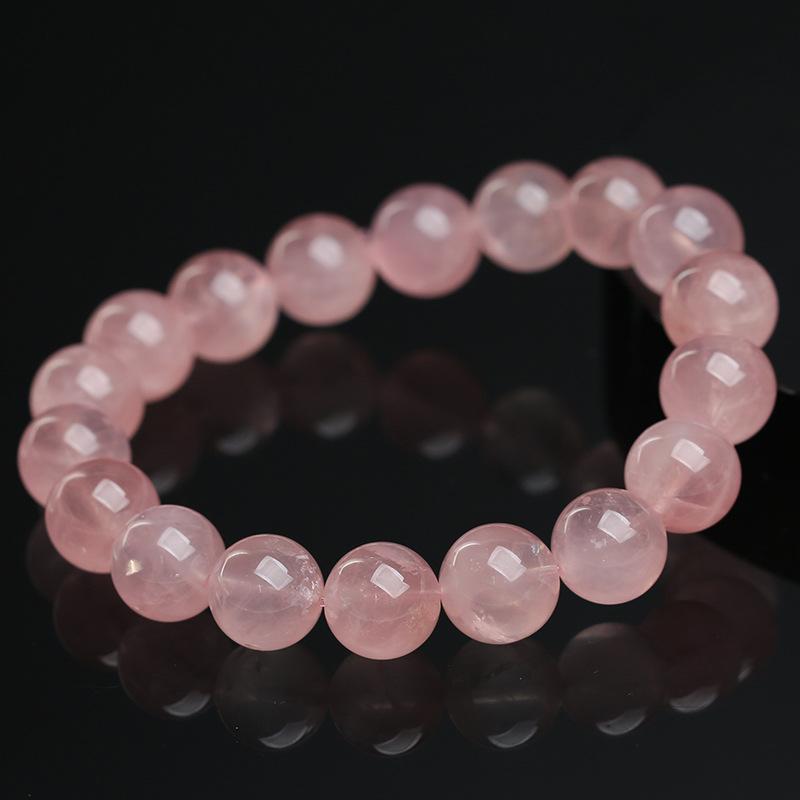 Hongchu Crystal Natural Grapefruit Agate Bead Bracelet Ice Madagascar Pink Quartz Bracelet