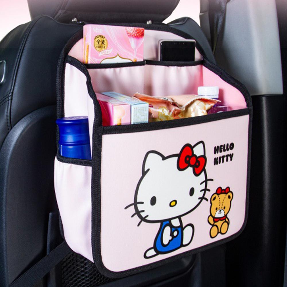 Hello Kitty Hanging Car Back Seat Organizer Storage Bag, Pink