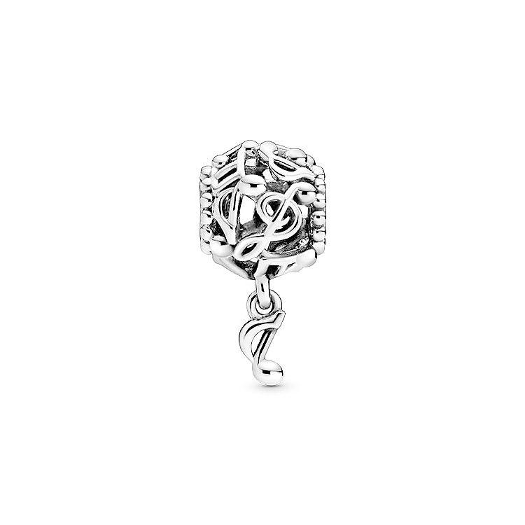 Pandora Hollow Musical Note Charm Unisex Jewelry 798779C00 Silver