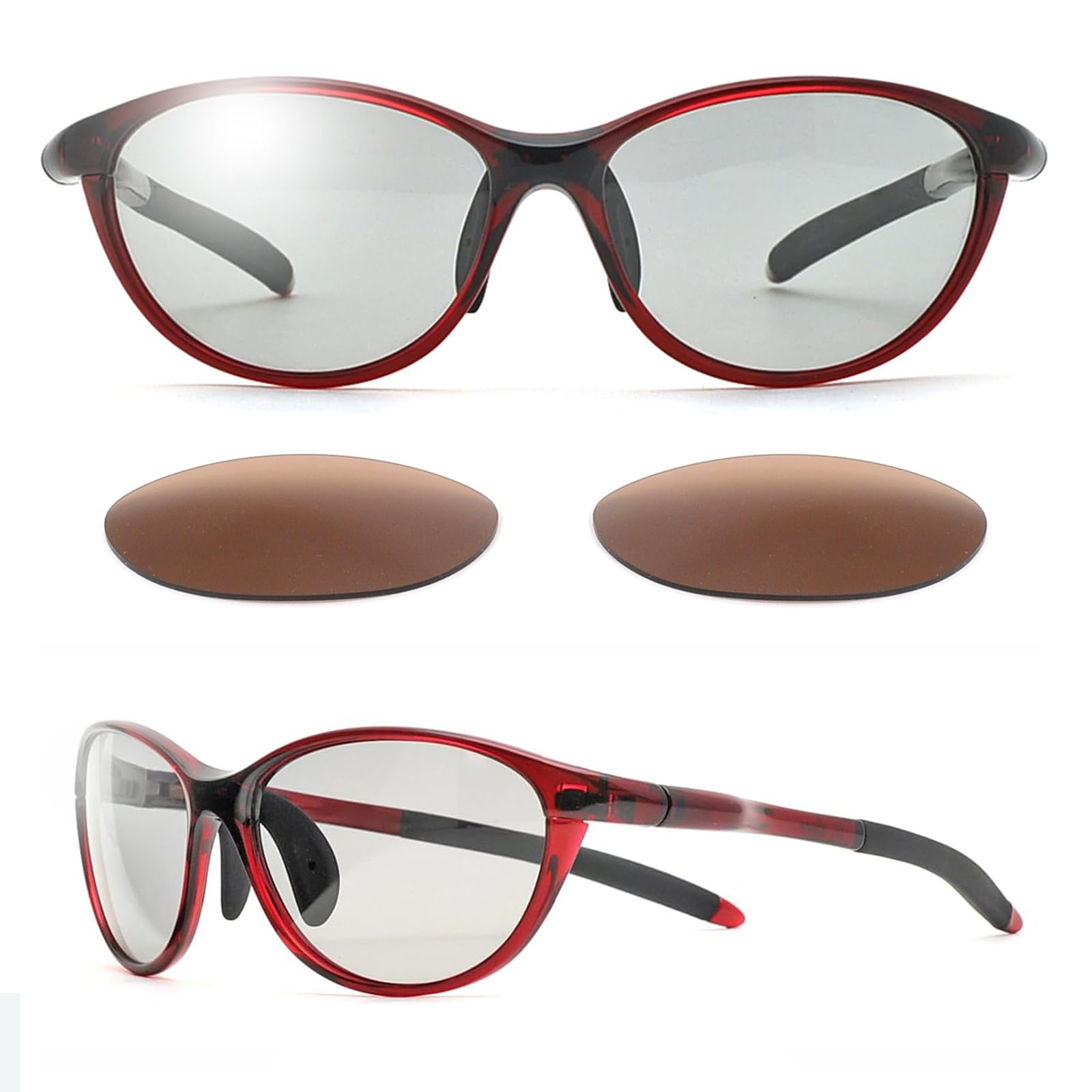 

Спортивные очки с двумя линзами, азиатская посадка, защита от УФ-лучей UV400, защита от синего света, чехол в комплекте, солнцезащитные очки E-FIT, EF-S209-C2, набор, сверхлегкие, посадка, защита, защита, защита,