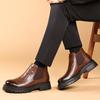 2025 Sommer Trend neues Design Britischer Stil Werkzeugbau runde Spitze Herren Plateau Martin Stiefel