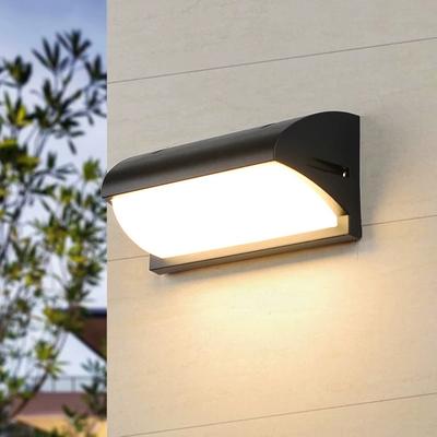 תאורת LED AC85-265V תאורת חיישן תנועה LED תאורת קיר חיצונית למרפסת, גן, חצר מנורה רטרו לסלון, חדר שינה