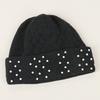 Autumn and winter new warm little pearl fashion knitted hat outdoor riding windproof and cold thickened versatile wool hat