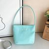 2025 Summer New Simple Nylon Underarm Bag Niche Design Letter Embroidery Portable Bucket Bag