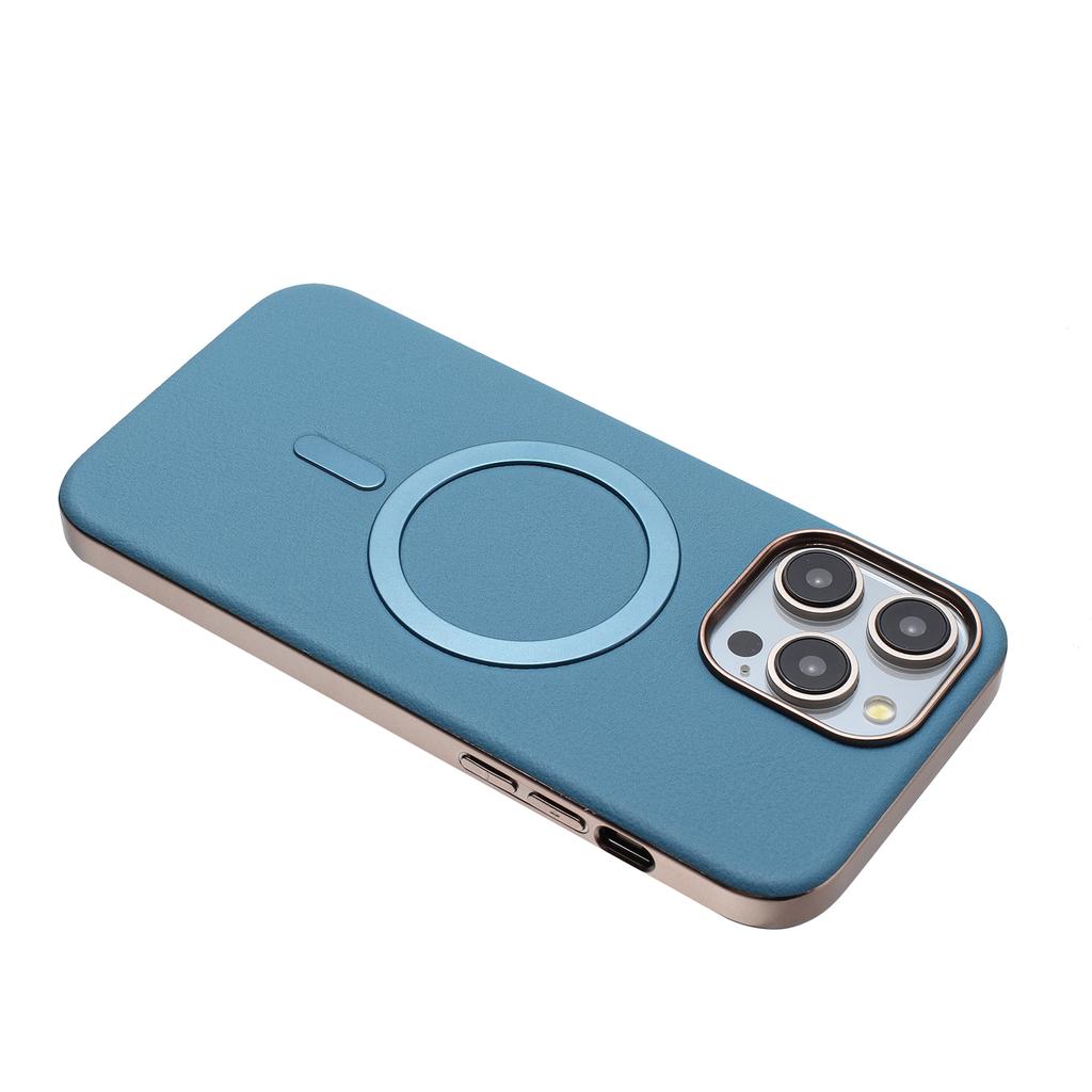 For iPhone 14 Pro Case BINFEN COLOR BF40 Compatible with MagSafe Electroplated PU + TPU Phone Back Cover