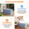 Large Foldable Bathtub for Shower Stall, Portable Family Soaking Tub for Adults, Non-Inflatable Collapsible SPA Tub for Hot, Ice Bath, No Installation