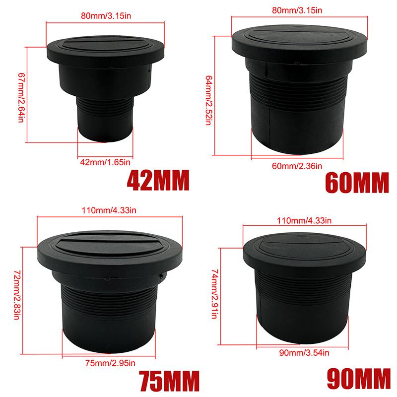 2X 42/60/75/90mm Parking Diesel Heater Warm Air Vent Duct Pipe Outlet Rotatable Exhaust Joiner Connector Car Truck VAN Camper