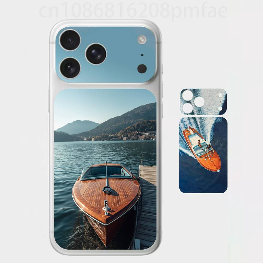 

R-RIVA Yacht luxurious Brand Premium Skin Wrap for iPhone 17 Pro/Max, Back Frame Camera Protective Decal (Not Case) iPhone17pro