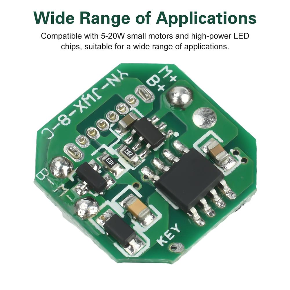 DC3.2-4.2V Strong Flashlight Driver Board 20W+ lamp beads 1-speed Flashlight Drive Controllor Type-c Charging Discharging Module