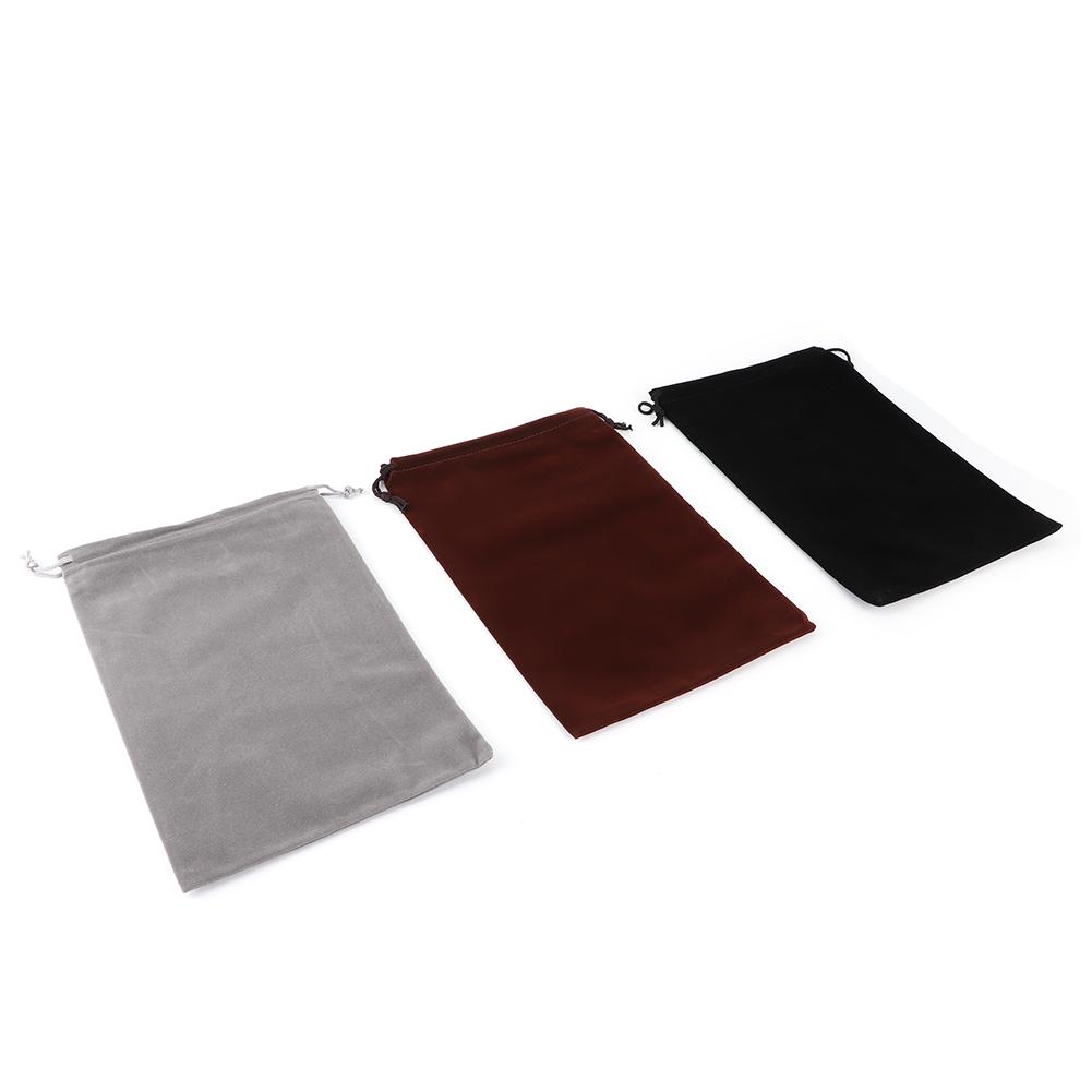 3Pcs Flocking Cloth Drawstring Pouch DustProof Storage Bag for Jewelry Gift Candies Phone