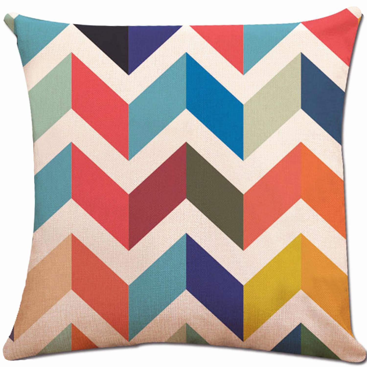 

Home Decor Colorful Geometric Pattern Digital Print Pillowcases Pattern Cushion Cover Suitable for Sofa Bedroom Car Pillow Cover 40x40cm