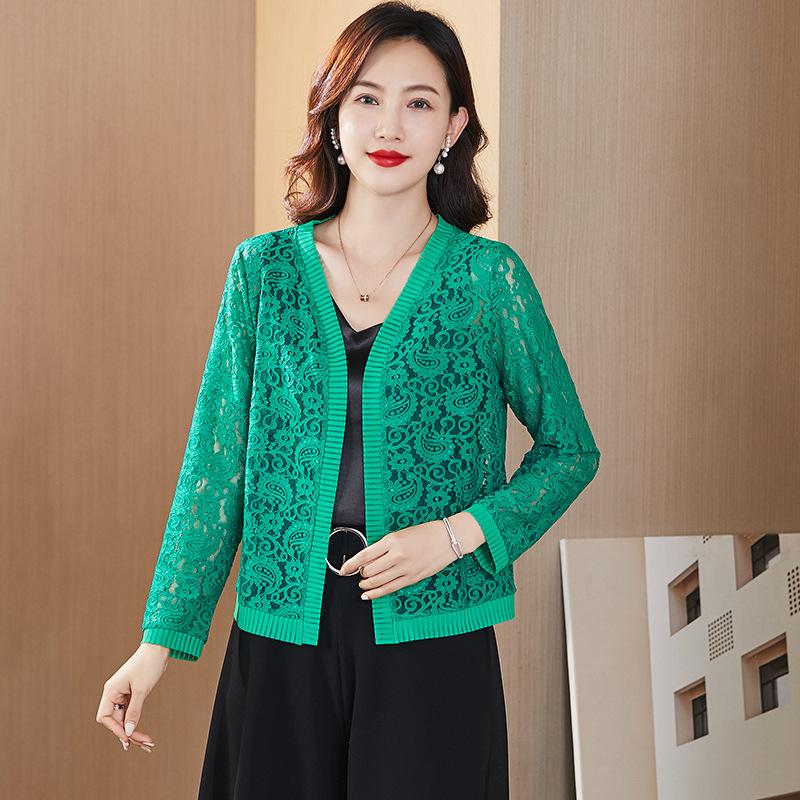 Spring Summer Women Cardigan Long Sleeve Female Cardigans Women Lace Jacket Ladies Shawl Outerwear
