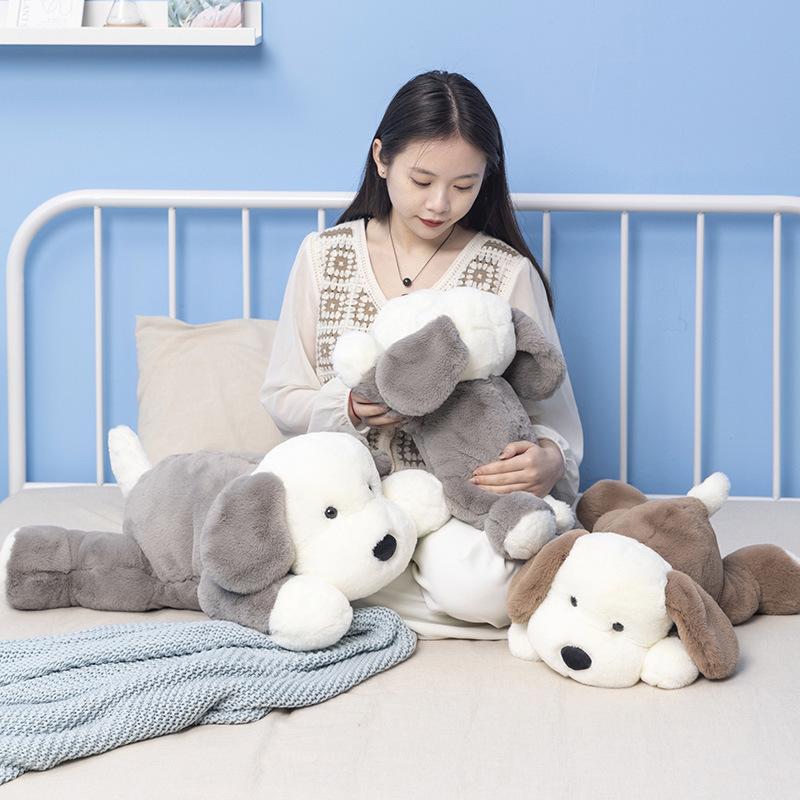 Bai Fen Bai Dolls And Toys Gray Cute Dog Throw Pillow Plush Toy Doll Puppy Dog Doll Kindergarten Baby Sleeping Soothing Doll