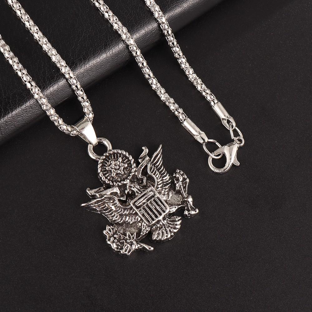 

Мужское ожерелье в стиле ретро-поп-суд в стиле барокко с подвеской в виде короны и щита серебряный