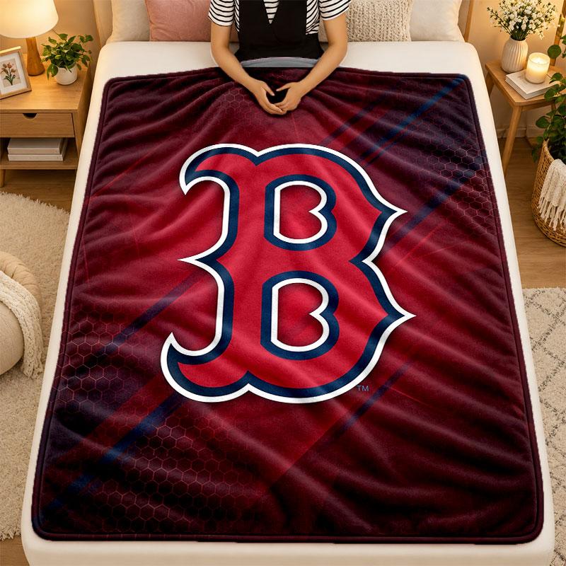 Flannel BlanketBoston Red Sox Warm Soft Throw Blanket for Indoor Sofa Bed Living Room Use