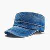 JYL TS DIY Washed Denim Military Cap Oversized Sun Hat Cotton