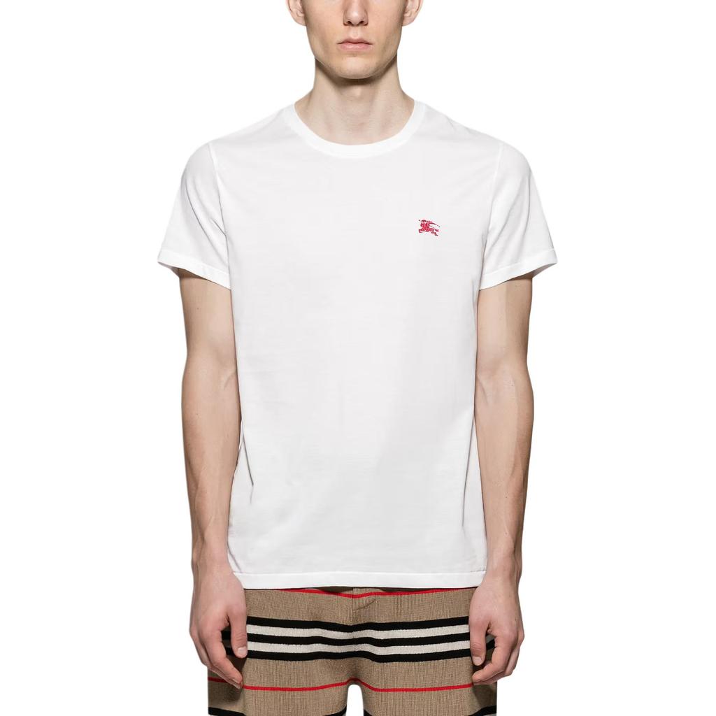 Burberry T-Shirts Men's White Crew Neck Moderate 80268541
