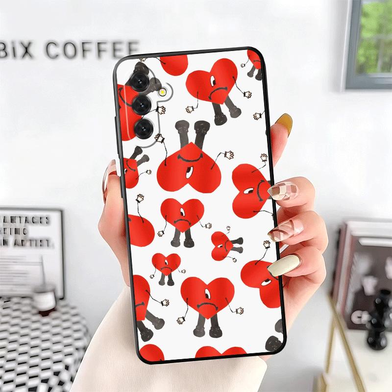 Bad Bunny Heart Soft Phone Case for Samsung A17 A37 A57 A16 A26 A36 A56 A15 A25 A35 A55 A14 A24 A34 A54 A13 A23 A33 A53 A52 A12