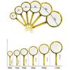 Gold Magnifying Glass Glass Lens Pocket Tool Retro Delicate Pattern Handle  Newspaper Reading