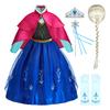 Girls Snow Queen Cosplay Costume Child Ball Gown Clothes Halloween Costume Girl Elsa Princess Dress Kids Christmas Anna Dresses