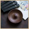 1pc North American Black Walnut Solid Wood Incense Stick Handmade Tea Ceremony Round Incense Burner Agarwood Tray Holder