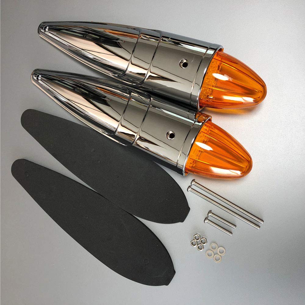Discover Winds 39cm 17 LED Rocket Set of Catfish Chrome Plated Truck Customization Long! Marker, 2, 24V, Marker, Parts,
