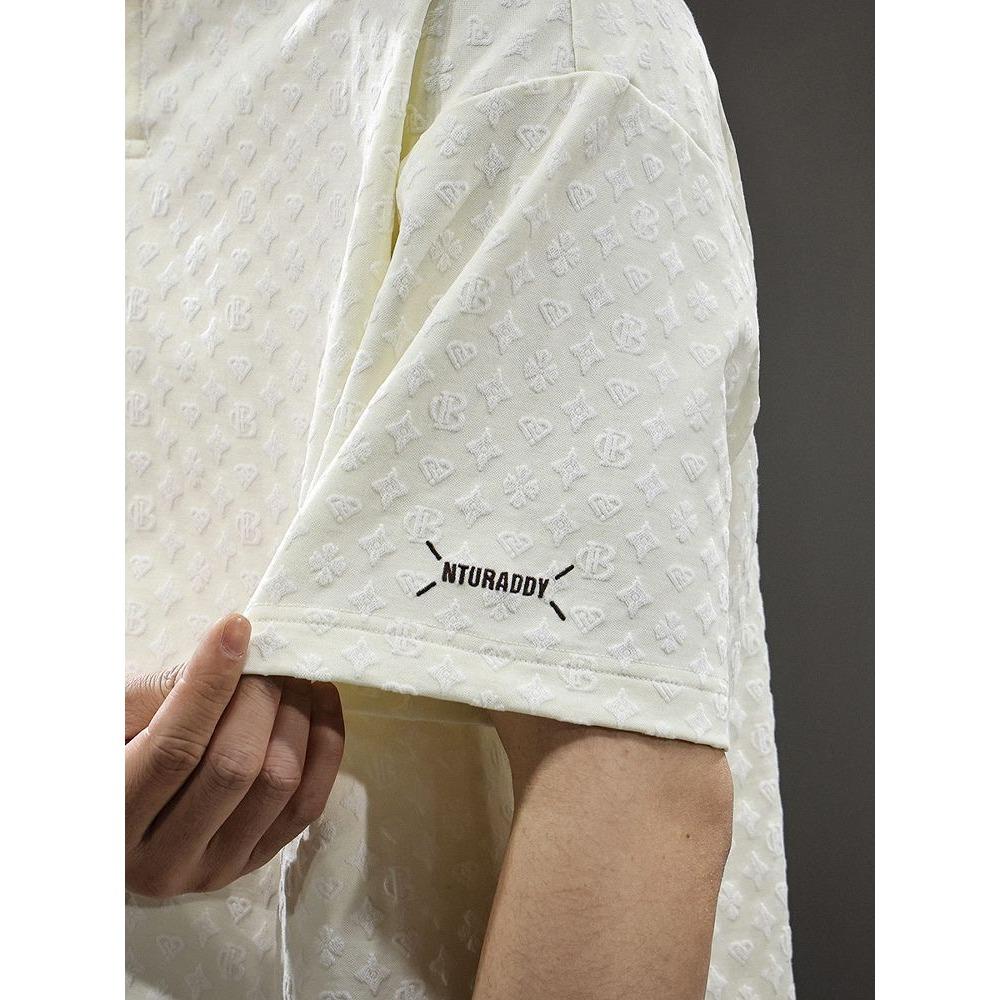 Minimally Designed Summer Top New Men's Polo Lapel Short Sleeved Loose Men's Short Sleeved Top