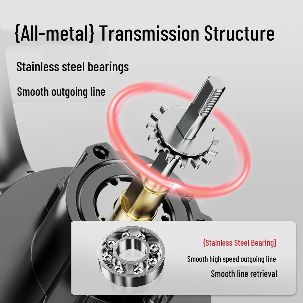 Full Metal Lure Spinning Reel for Versatile Sea and Rock Fishing with Long Cast and Shallow Spool Capability.