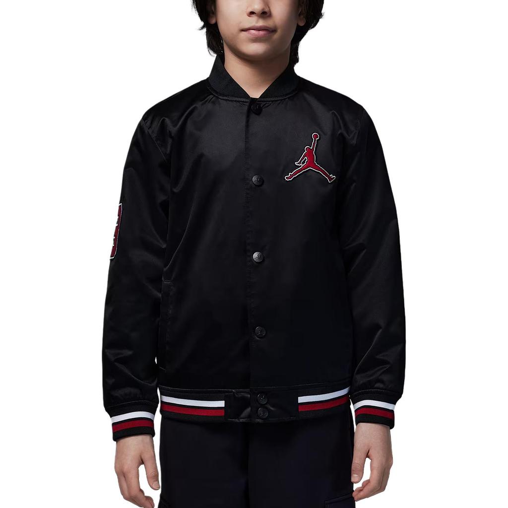 Jordan Chaqueta Cuello Alto Cómoda Manga Larga Moderna Chaquetas para Niños Negro IB8373-010