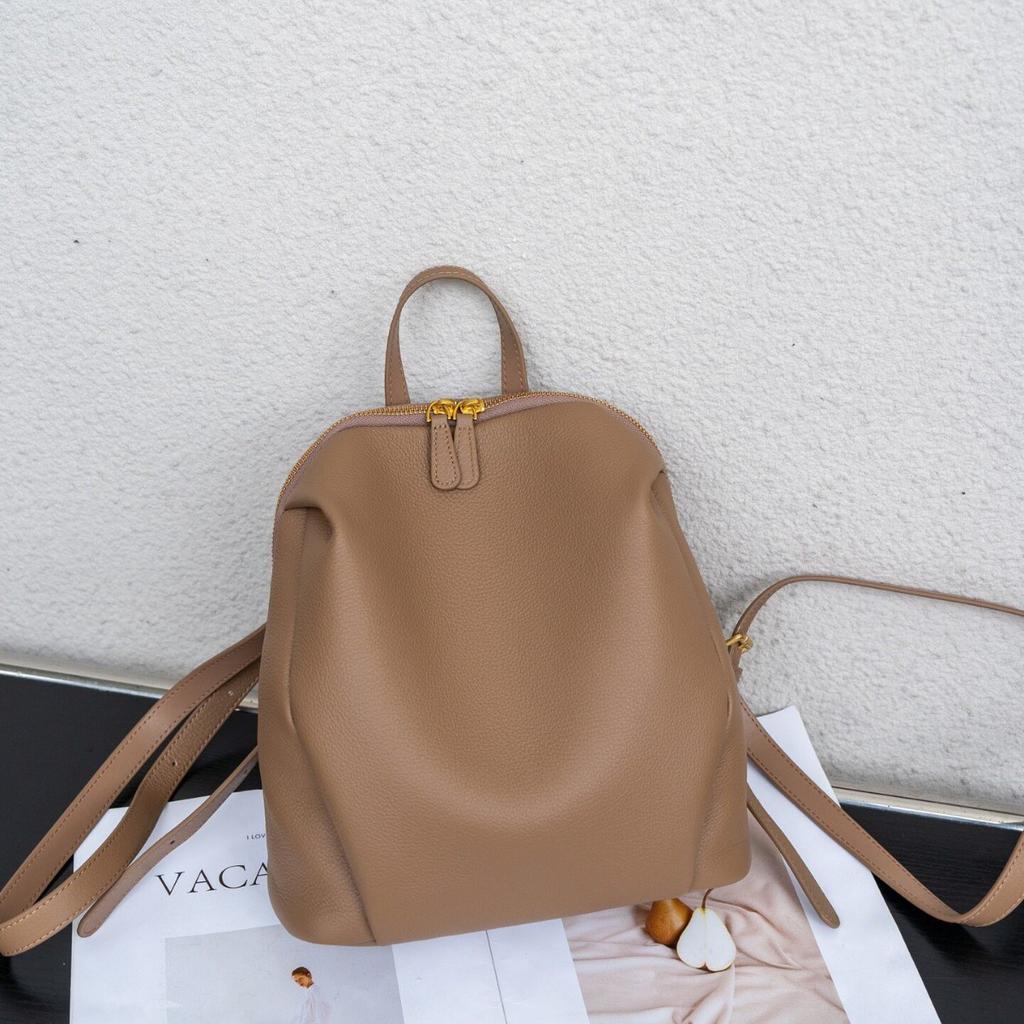 Leather Backpack Women's 2026 New Fashion Versatile Women's Backpack First Layer Cowhide Soft Leather Large Capacity Small Backpack