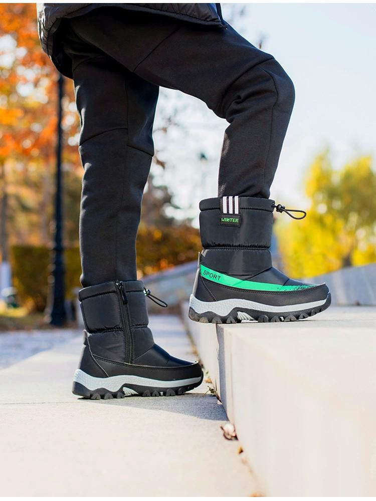 2025 Children's Anti-slip Warm Cotton Snow Boots - Mid-calf, Thickened for Winter
