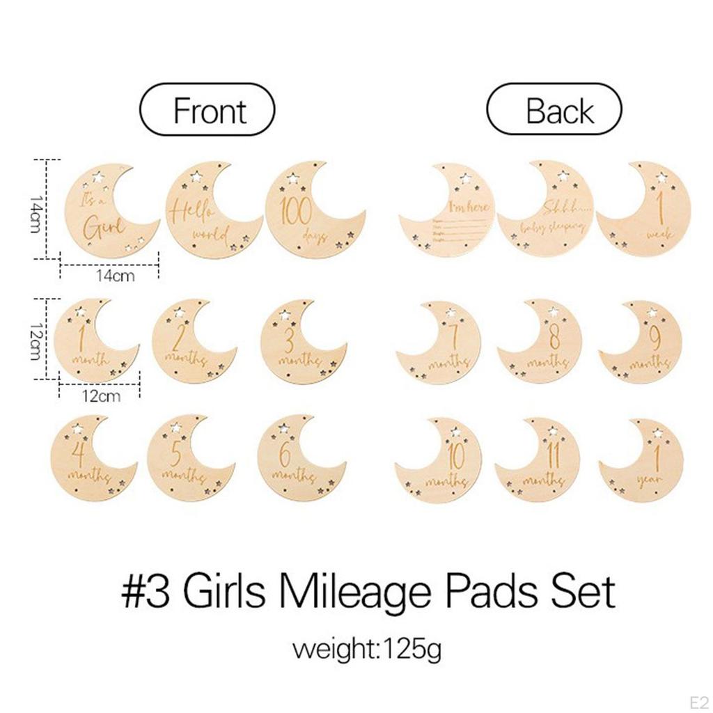 9 Piece Baby Milestone Cards for Monthly Photography And Birth Announcements