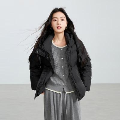 Sancai Plus Size Women's 90% Duck Down Short Puffer Jacket