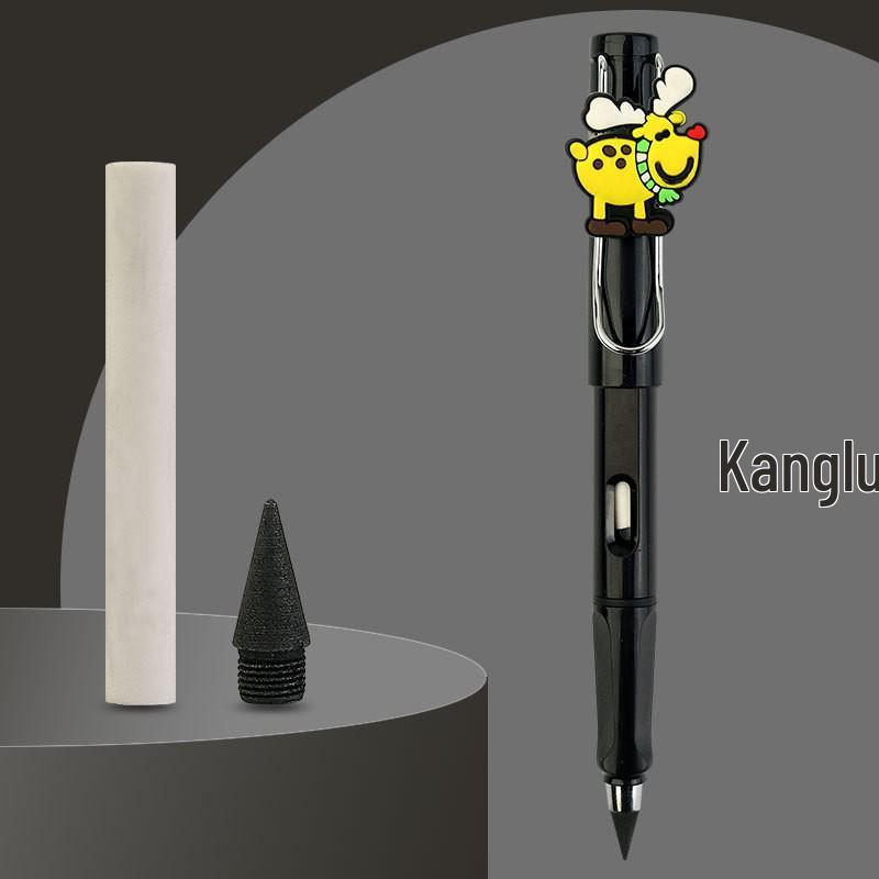 Black Tech Eternal Pencil: No Sharpening, No Ink, Break-Resistant Lead, Posture-Correcting Drawing Tool