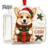 Decorative Holiday Cash Gift Holder Christmas Money Ornament, Tree Hanging Decoration, Storage Merry Pendant for Party Decor Wooden Clip Ornament