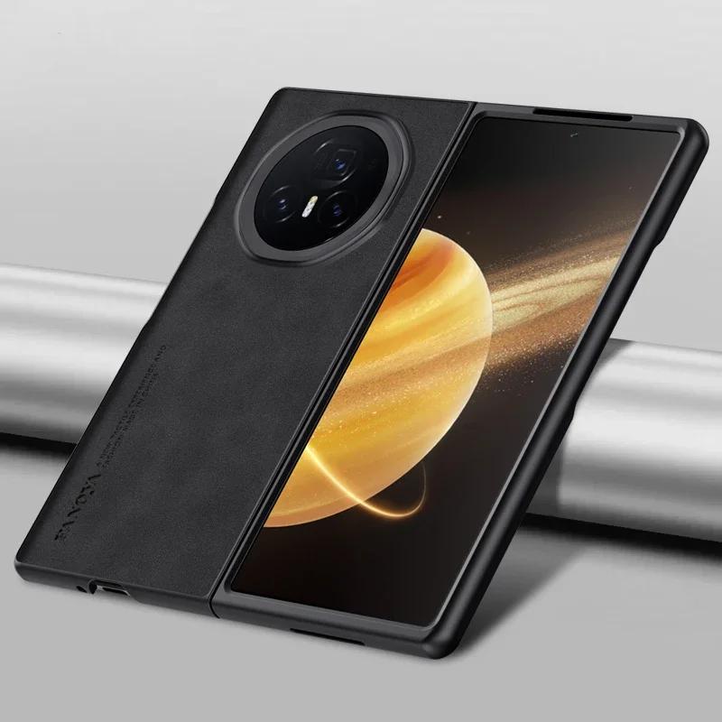 

Retro Style Smooth-Touch Sheepskin Leather Matte Case For Honor Magic V5 V3 V2 Back Anti-fingerprint Anti-Drop Hard Cover HONOR Magic V2