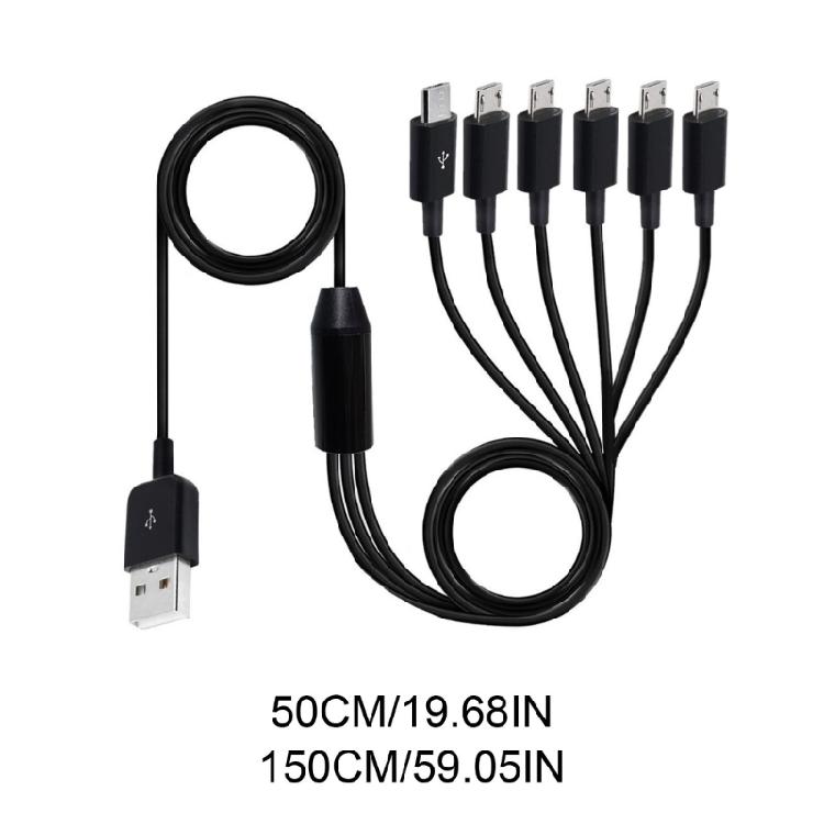 Multi Micro USB Sync Cable 6 In 1 Charging Cord with 6 Micro USB Plug for Mobile