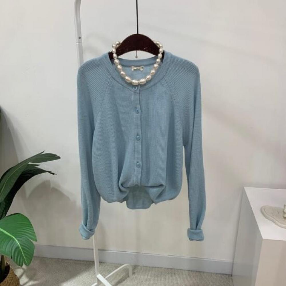 C S In The Room baSiC Rib Long Sleeve Knit Cardigan 8Color